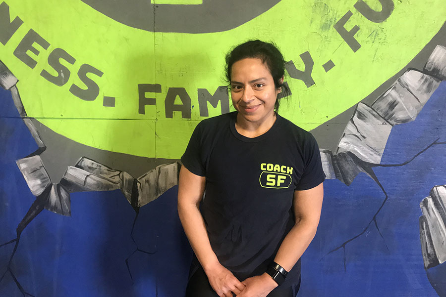 Monica coach at CrossFit Shear force